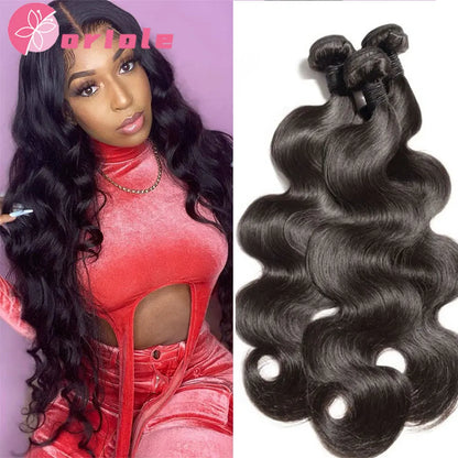Brazilian Body Wave Human Hair Bundles Natural Hair Weave 1/3/4 Bundles Deal 8-32Inch 100% Human Hair Wigs Remy Hair Extensions