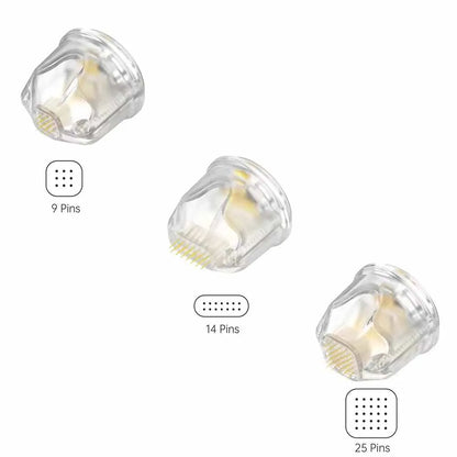 Bio Pen Q2 EMS Microneedling Beauty Device 9pins 14pins 25pins Titanium Derma Pen Needle Cartridge For Skin Care & Hair Growth