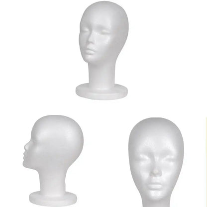Wig Stands Female Mannequin Head with Tripod Stand Model Practical Dummy Foam Head Lightweight Durable Portable Wig Head