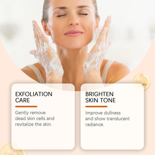 Oceaura Papaya Facial Cleanser Exfoliating Oil Control Deep Cleaning Pore Shrinking Blackhead Remover Dirt Brightening Face Wash