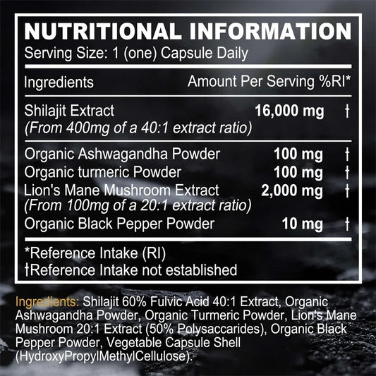 Himalaya Shilajit Capsule Original High in Trace Minerals for Energy,Muscle Strength&Immunity, Endurance for Adult