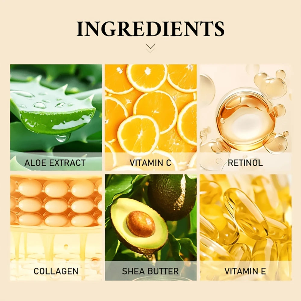 Collagen Advanced Retinol cream, rich in aloe vera leaf and shea butter, easy to absorb, delicate and moisturizing