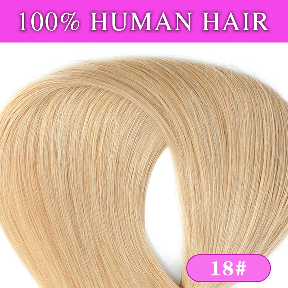 Pre Bonded V Tip Hair Extensions Human Hair Keratin Hair Extensions   12-26 Inch 100 Strand 100% Real Remy Hair Silky Straight