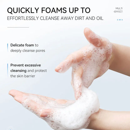Deep Cleansing Facial Foam Gel - Oil Control Acne Mark Removal Pore Refining Blackhead Eliminator Face Wash for Clearer Skin
