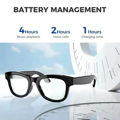 Smart Glasses Voice Assistant AI Translation 1080P HD Camera Bluetooth Call Outdoor Sports Headphones Sunglasses For Men Women