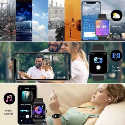 2024 Bluetooth Answer Call Smart Watch Men 1.73 inch Full Touch Fitness Tracker Waterproof Sport Smartwatch Women PK GTS4 Pro