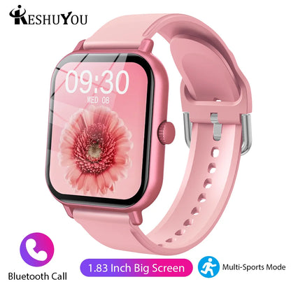 KESHUYOU 2025 New Smart Watch Men Women Full Touch Screen Heart Rate Tracker Bluetooth Talking Sports Smart Watch Holiday Gift