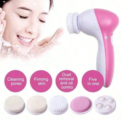 Ultrasonic Face Cleanser Tool, 5 in 1 Electric Skin Care Massager for Deep Pore Cleansing, Removing Dead Skin Cells