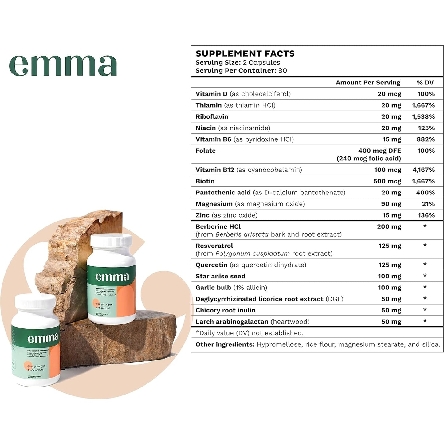 Emma - Relieve Flatulence, Reduce Constipation, Cleanse The Intestines, Restore Digestive Ability, and Repair Intestinal Leakage
