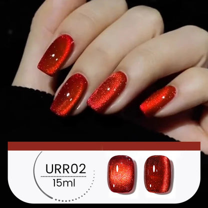 UR SUGAR 15ml Pink Jelly Cat Magnetic Gel Nail Polish Glitter ICE Soak Off Ceramic UV Gel Semi-permanent Nail Supplies Manicure