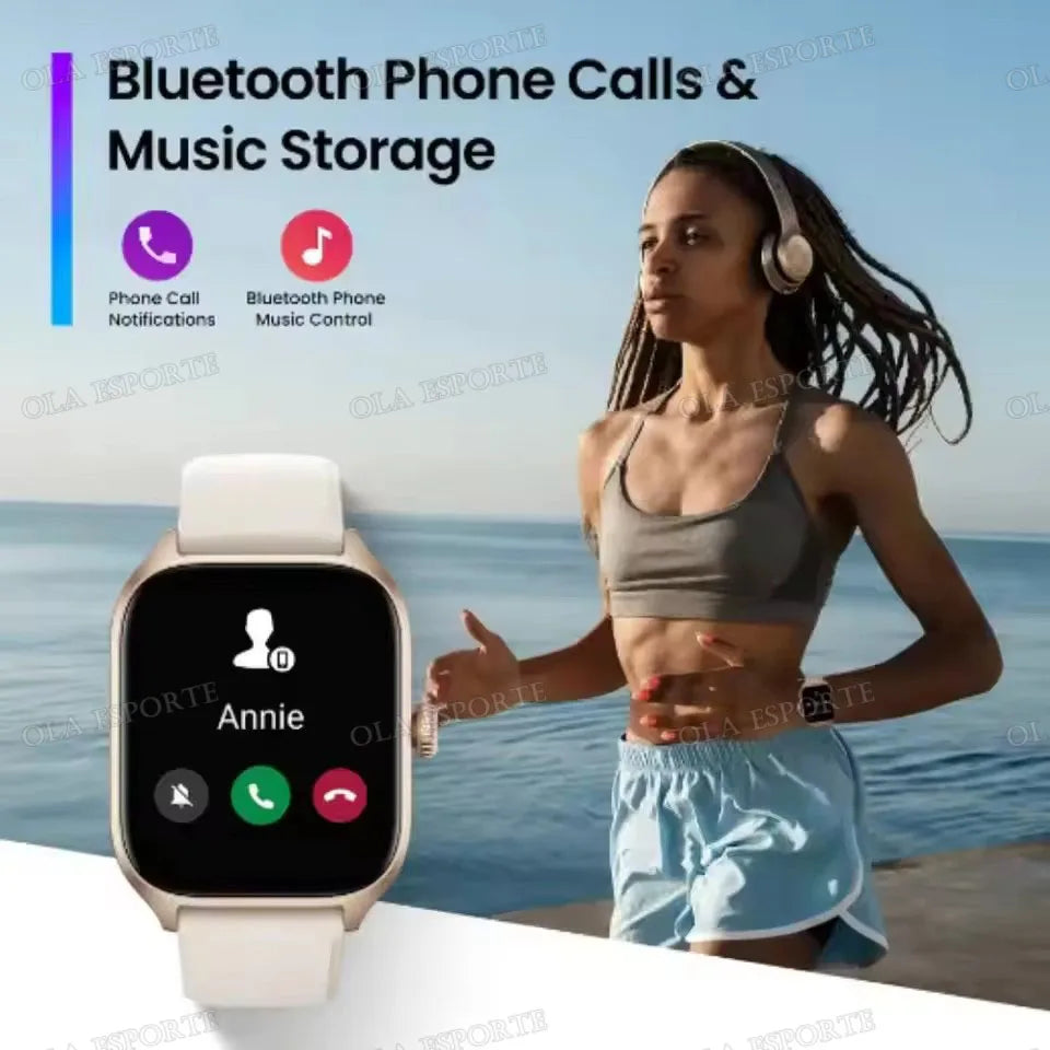 Smart Watch AMOLED Screen Bluetooth Call Smartwatch Weather Heart Rate Sleep Multiple Sports Modes Sport Watches For Android IOS