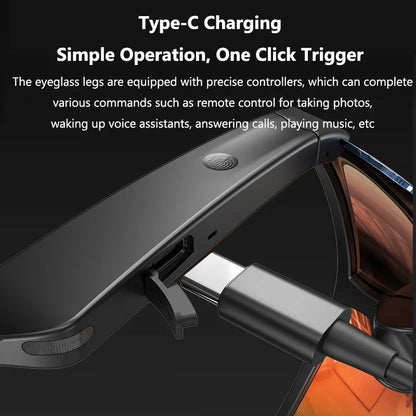 Smart Bluetooth Sport Audio Glasses Fashion Sunglasses Wireless Earphone Anti Blue Light UV Protection Sunglasses for Men Women