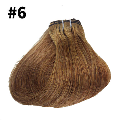 Straight Clip in Hair Extensions Human Hair Brazilian Remy Natural Full Head Seamless Human Hair Clip in Extensions For Women