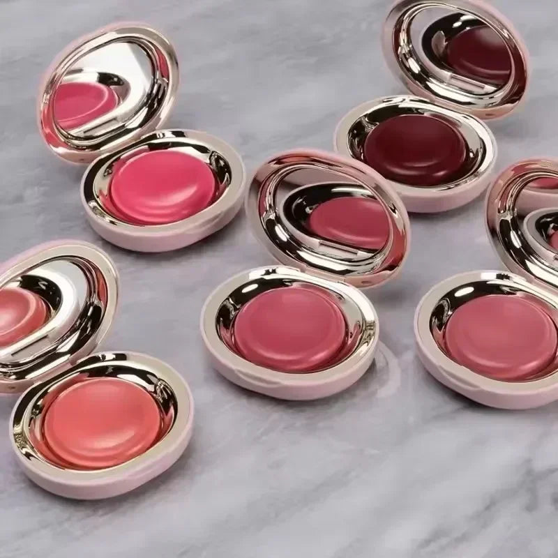 New Fashion ROSE BEAUTY Setting Powder With Mirror Liquid Blush Moisturizing Dual-use Waterproof Lip Glaze Rouge Smooth Makeup