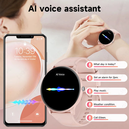 LIGE 2025 Bluetooth Call Smart Watch Women Custom Dial Watches Men Sports Fitness Tracker Heart Rate Smartwatch For Android iOS