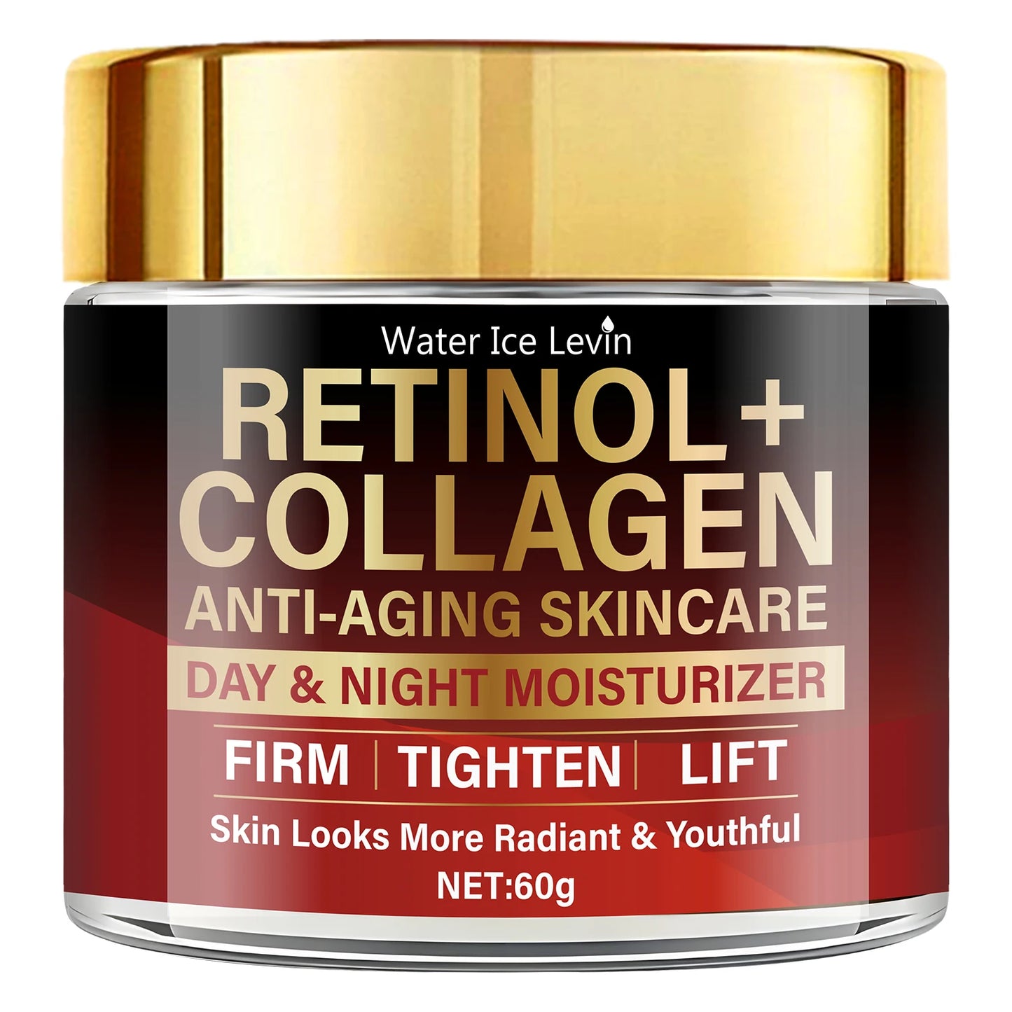 Water Ice Levin Retinol Collagen Dual-Effect Cream 60g Anti-Aging Firming Day And Night Revitalizing Anti-Wrinkle Skin Care
