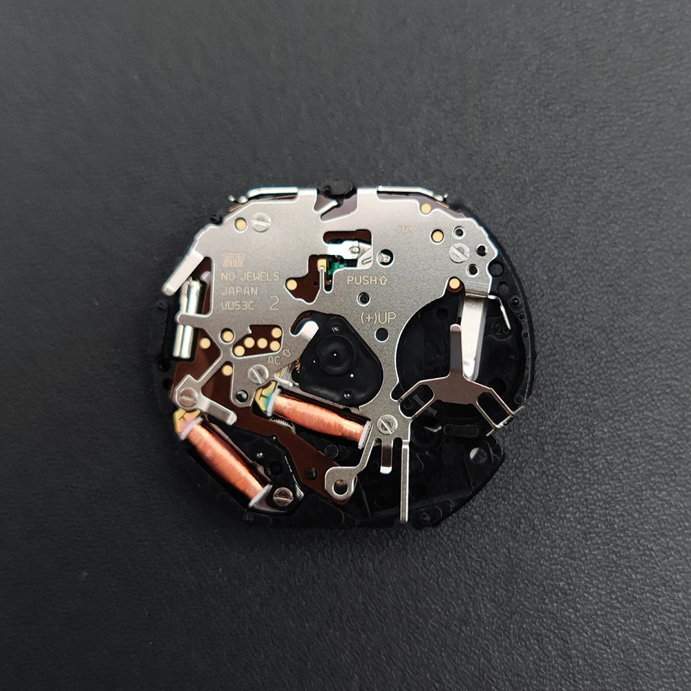 Japan VD53 Chronograph Quartz Watch Movement Sec. 60min. 24 Hours.Date Functions VD53C Original Import Quartz Mechanism Battery