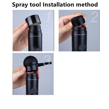 Hair fiber 3pc kit Hair Building Fiber Keratin Styling Powder Loss Bald Fibre Pack Building Hairline Optimizer Dense Hair Growth