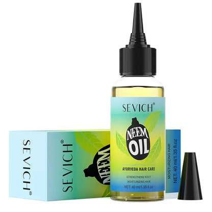 Sevich India Hair Growth Oil And Scalp Massager Comb Tool Set Ayurveda Neem Growth Oil Herbal Anti Hair Loss Treatment Serum