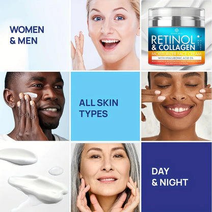 Retinol Cream for Face Collagen and Retinol Moisturizer with Hyaluronic Acid