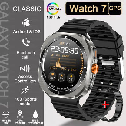 2025 New Watch 7 Ultra Smart Watch Men 3D Display Sport SmartWatch GPS NFC Compass Blood oxygen Smartwatch Women For Android IOS