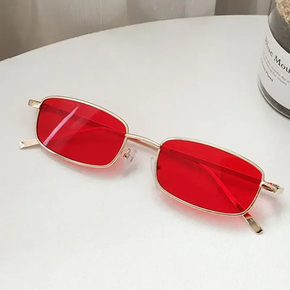 New Fashion Small Rectangle Sunglasses Men Women Vintage Square Driving Sun Glasses Luxury Brand Metal Frame Eyewear 선글라스