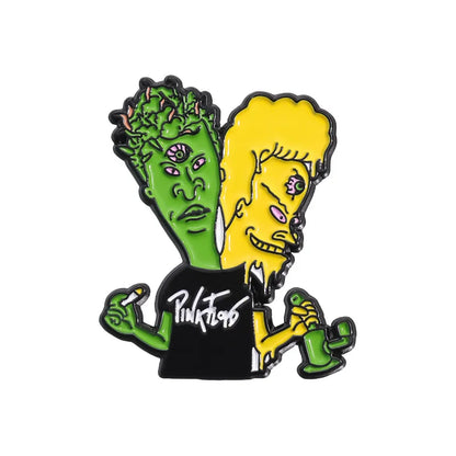 Movie Comedy Animated Brooch Enamel Pins Funny Cartoon Characters Metal Brooch Lapel Badge Jewelry Accessories Friends Gifts