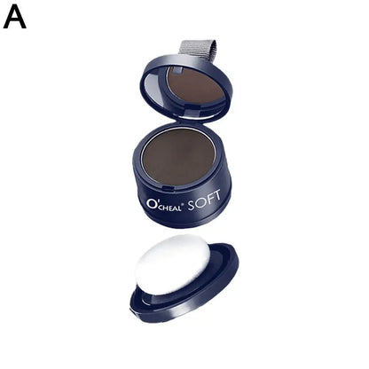 Hair Shadow Powder With Puff Quick Concealer Hairline Black/Dark Brown Waterproof Hair Shadow Hair Line Modified Powder