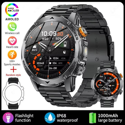 2025 1000mAh Super Capacity Battery Adult Men Smart Watch 1.7-inch Large Screen Bluetooth Call IP68 Waterproof SmartWatch Sports