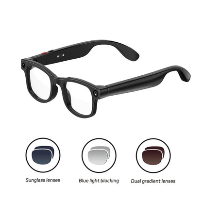 AIMB Smart Glasses AI Voice Assistant Bluetooth Call With HD Camera Fashion Glasses Outdoor Sports Sunglasses for Men Women