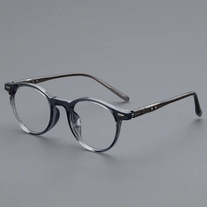 Personality Simple Round Glasses Frame Men Women Ultralight TR90 Rivet Frame Anti Blue LIight Transparent Lens Optical Eyewear