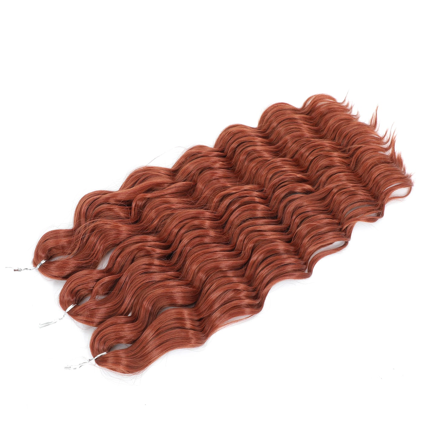 Anna 3Pcs 24Inch 300g Ombre Rainbow Pink Loose Deep Wave Twist Crochet Braids Sliver White Synthetic Hair Wavy Extension Braids