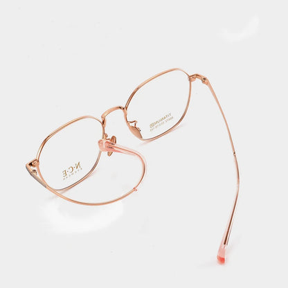 BCLEAR New Arrival Fashion Men Women Pure Titanium Eyeglasses Frames Fashion Literary Retro Prescription Spectacles Ultra-light