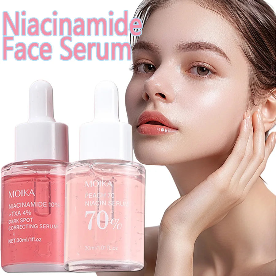 Peach 70% Niacinamide Face Serum Melanin Removal Fade Melasma Dark Spots Corrector Shrink Pores Moisturizing Korean Skin Care