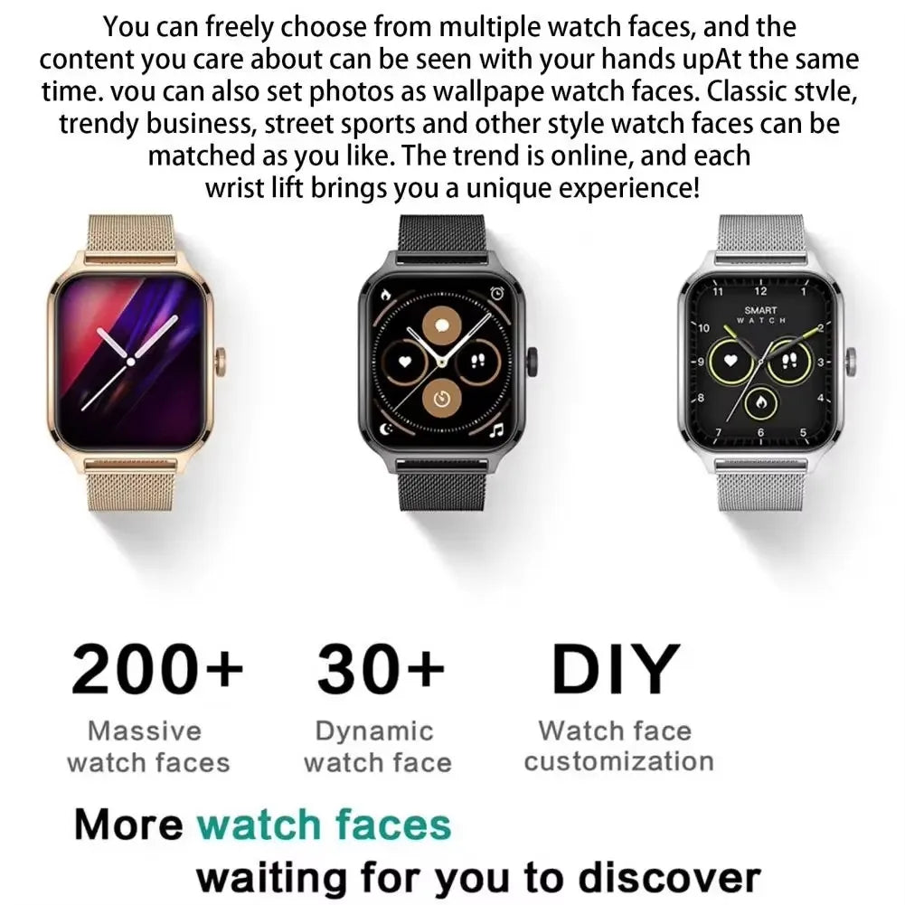 New Smart Watch Heart Rate Blood Oxygen Health Monitoring Bluetooth Call Bracelet Men Women Waterproof Sports Tracker Watches