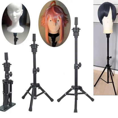 Wig Stands Female Mannequin Head with Tripod Stand Model Practical Dummy Foam Head Lightweight Durable Portable Wig Head
