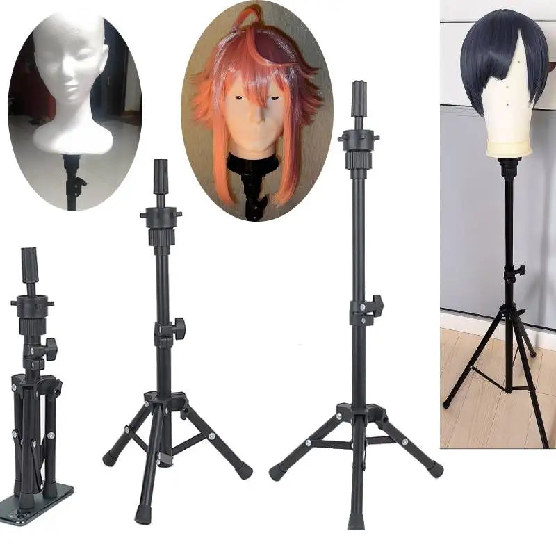 Wig Stands Female Mannequin Head with Tripod Stand Model Practical Dummy Foam Head Lightweight Durable Portable Wig Head