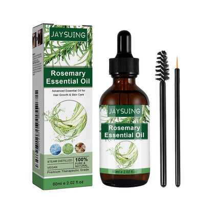 Rosemary Essential Oil 60ml Hair Growth Serum Scalp Treatment Skin Care Anti Aging Vitamin E Enriched for Thicker Hair Glowing