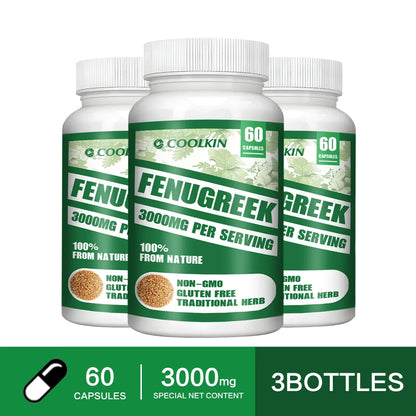 Fenugreek Capsules - for Hair Care and Breast Milk Supply, Weight Management