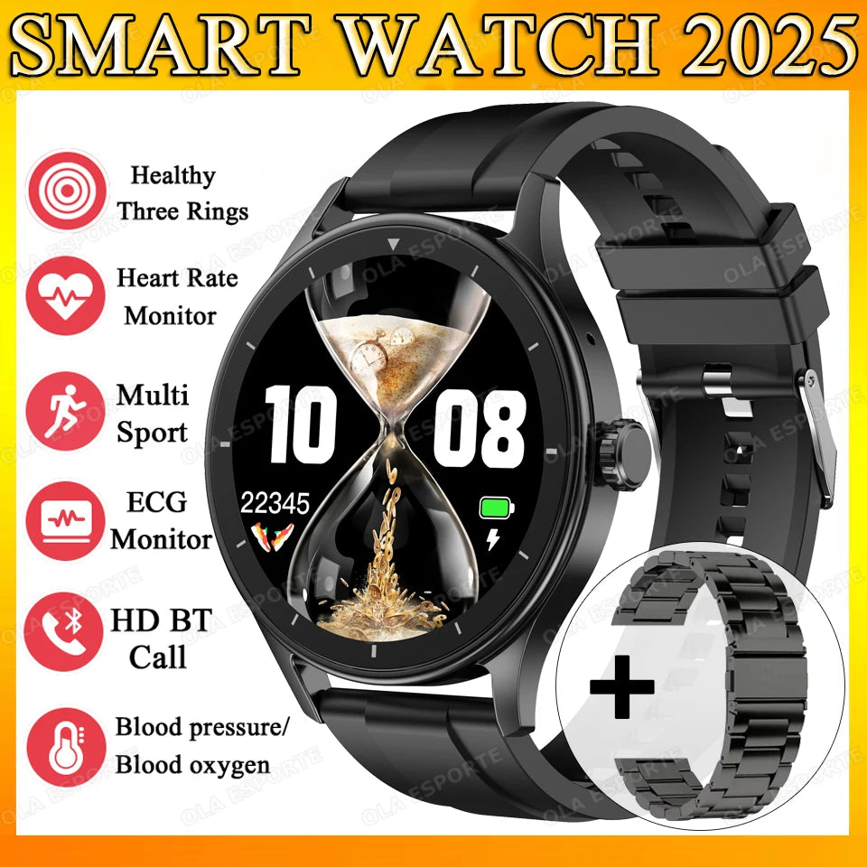 New NFC Smart Watch Women Heart Rate Blood Oxygen Monitor Wireless Call Smartwatch 100+Sports Modes Pedometer Men Sports Watches