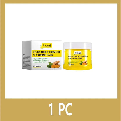 Turmeric Kojic Acid Cleansing Pads Exfoliating Pads Removing Dead Skin Shrink Pores Smooth Brightening Skin Face Cleansing