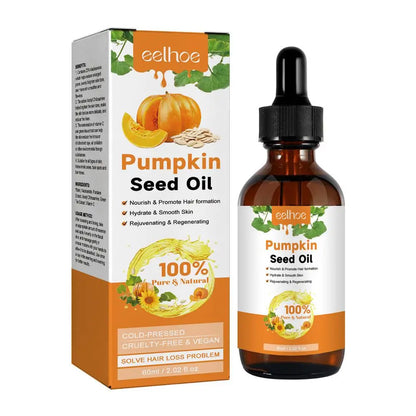 60ml Pumpkin Seed Oil Essential Oil Nourishing Scalp Hair Repaired Prevent Loss Hair Care Damaged Hair Essence T3Y1