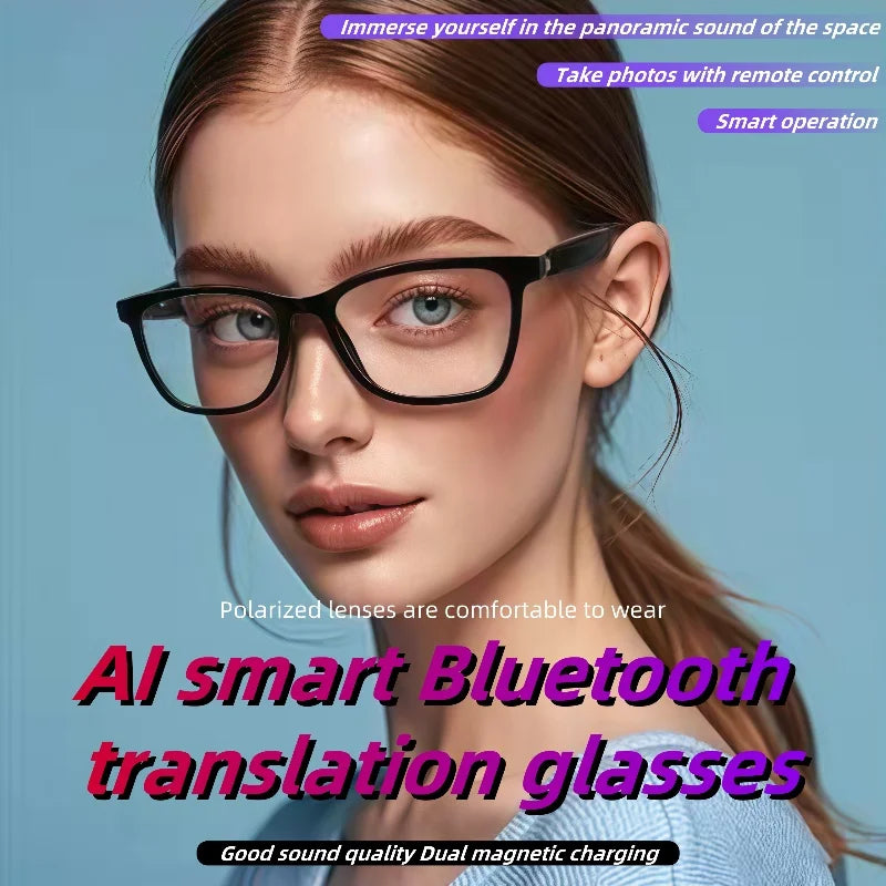 GS05 Upgrade Smart Glasses With Camera Video Recording AI  Photo Recognition Bluetooth Call Translation Voice Assistant Glasses
