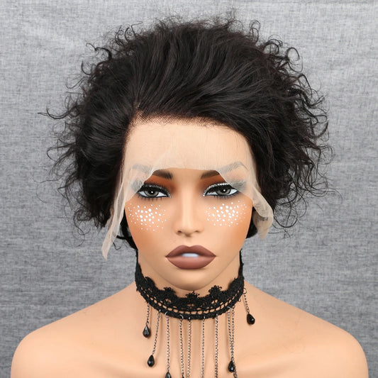 Pixie Cut Wig Human Hair Short Curly Lace Front Wigs Human Hair 13X4 Short Curly Bob Human Hair Wigs Short Wigs for Women