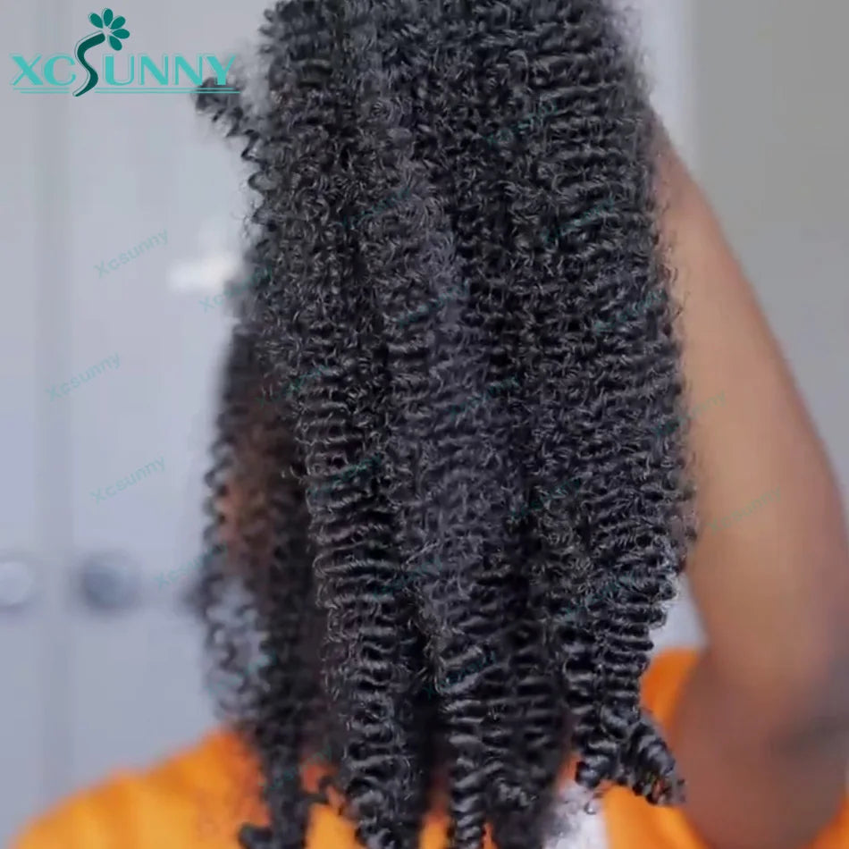 Bulk Human Hair For Twist Braiding Afro Kinky Curly Bulk Human Hair For Twisting Short Twist Braids 100g/Bundle