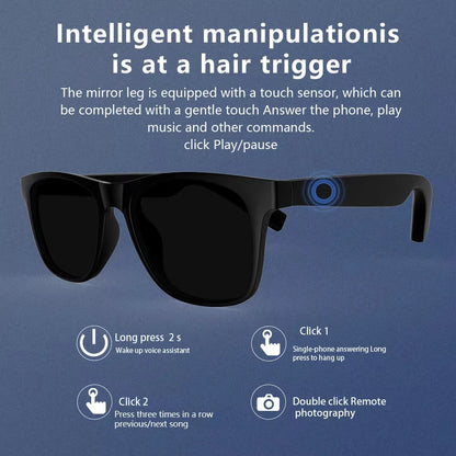 OPPO Bluetooth Smart Glasses AI Translation Object Recognition with Camera for Taking Photos Voice Assistant Calling and Music