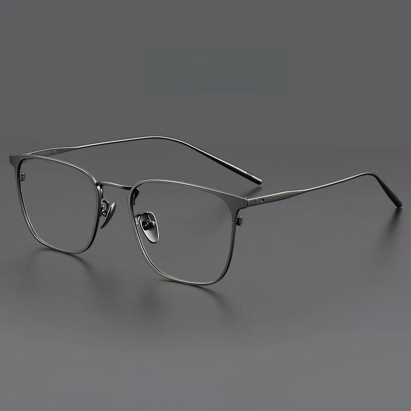 FIRADA Fashion Comfortable Square Eyeglasses Vintage Pure Titanium Eyewear Optical Prescription Glasses Frame For Men 30020-C