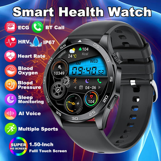 LIGE 2025 ECG AI Healthy Diagnose Smart Watch Men Women Heart Rate Blood Pressure Health Tracker Smartwatches For Xiaomi HUAWEI