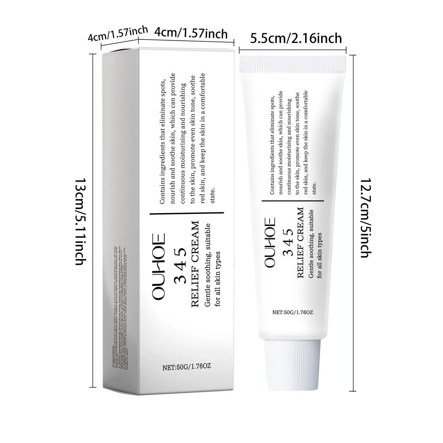 345 Relief Cream Hydrating Nourish The Skin Soothing Care Face Lifting Tightening Brighten Skin Tone Beauty Moisturizing Cream