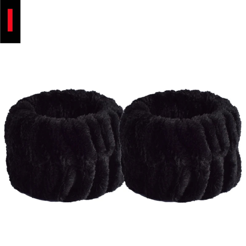 4/2PCS Reusable Wrist Washing Belt Soft Microfiber Towel Wristbands Washing Face Water Absorption Prevent Wetness Wrist Washband